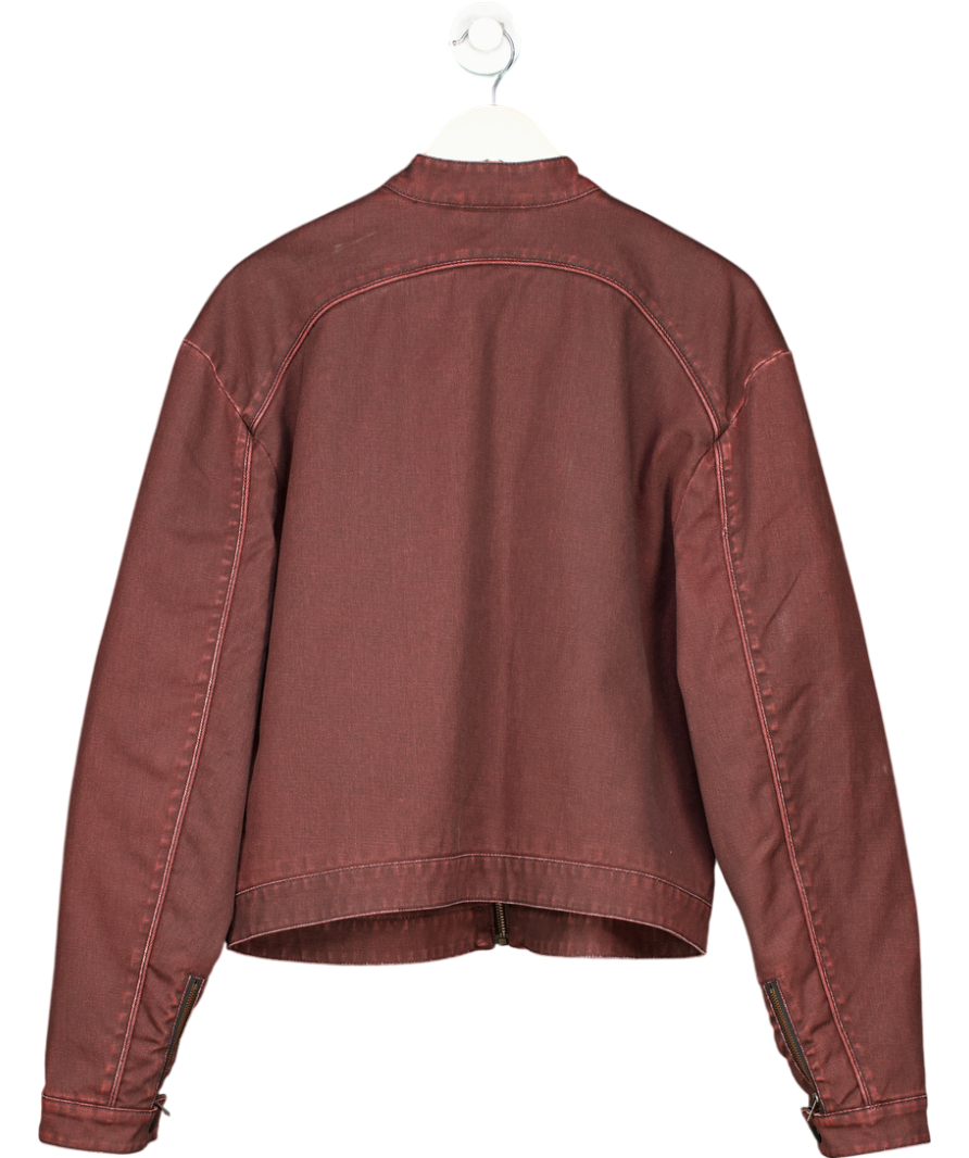 Weekday Red Ian Biker Jacket UK M