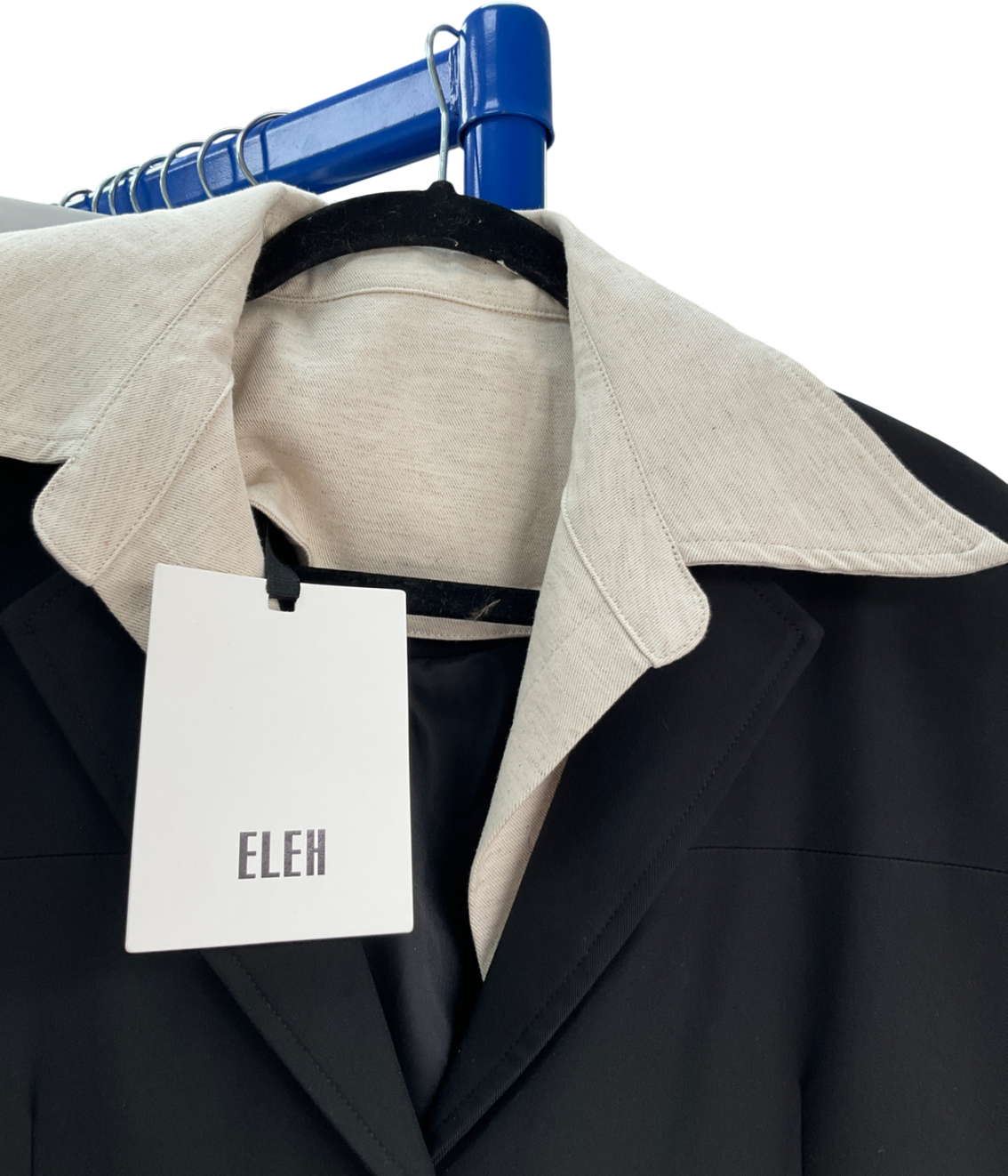 ELEH Black Jacket With Removable Collar UK S/M