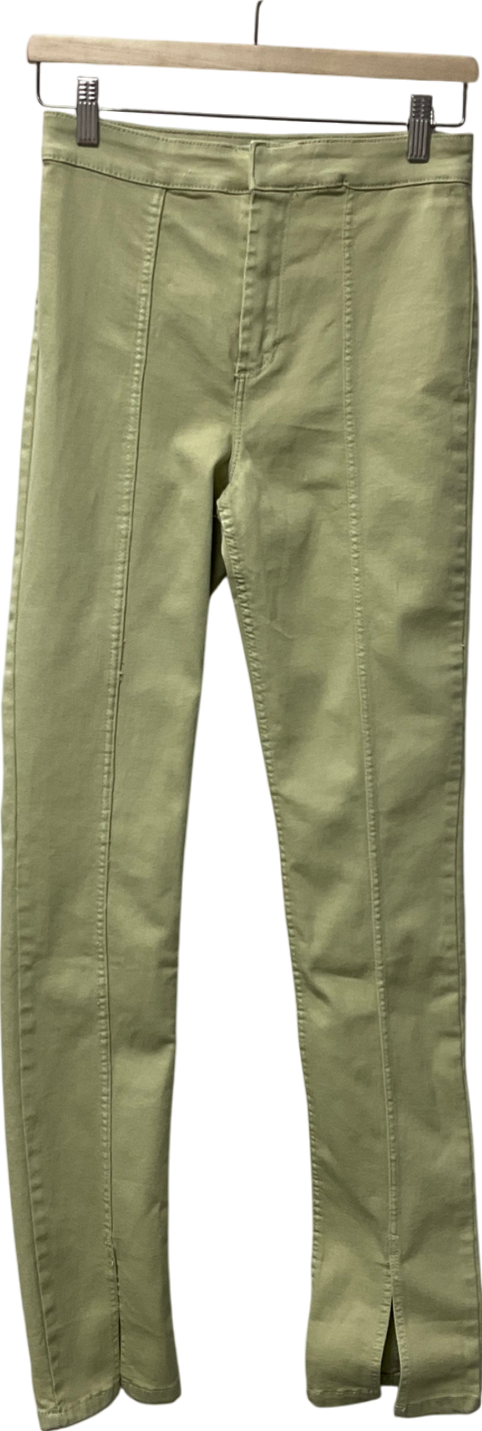 ZARA Green Slit front Trousers UK 8