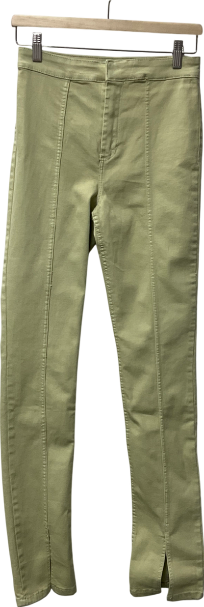 ZARA Green Slit front Trousers UK 8