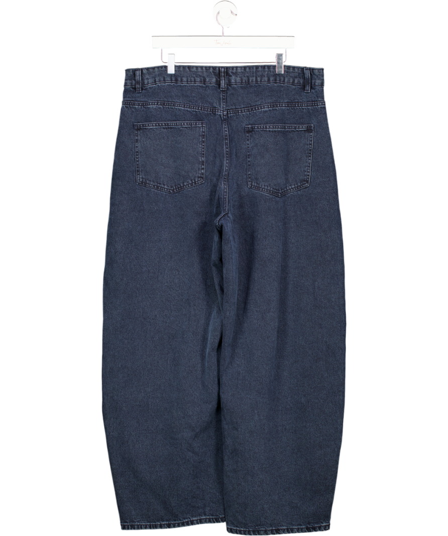 ASOS Dark Blue High Waist Straight Leg Jeans L34" UK 18