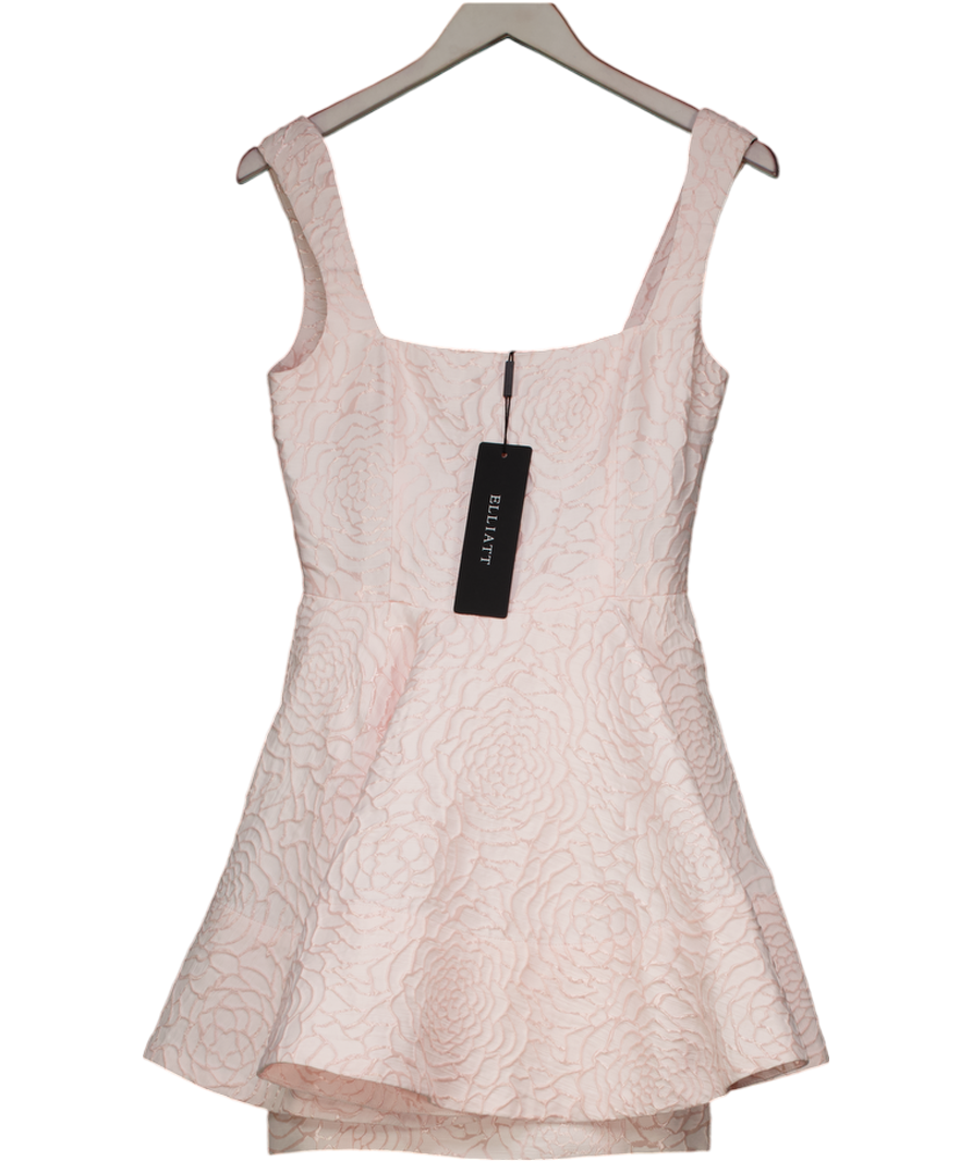 Elliatt Pink Deanna Jacquard Rose Mini Dress UK S