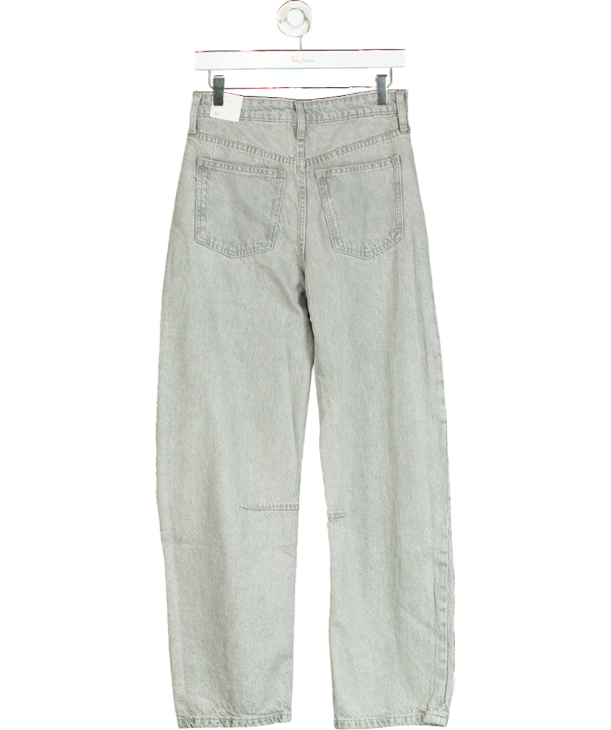 MANGO Grey Bet High-rise Balloon Jeans UK 8