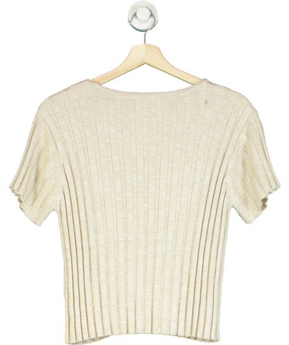 Ragdoll LA Beige Ribbed T-shirt UK S