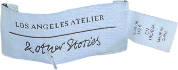 & Other Stories Metallic One Shoulder Frill Top UK 8