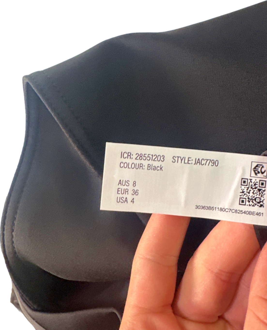 Forever New Black Double-Breasted Trench Coat UK 8