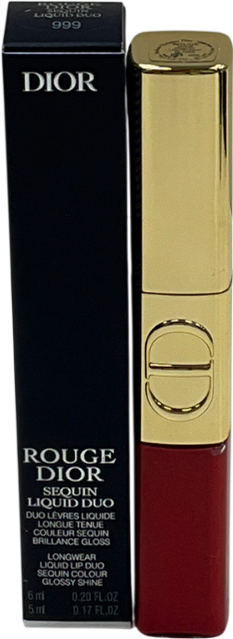 Rouge Dior Sequin Liquid Duo Liquid Lipstick And Gloss Duo 999 6ml