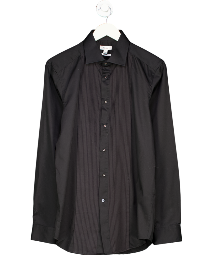 REISS Black Marcel Slim Fit 100% Cotton Dinner Shirt UK L