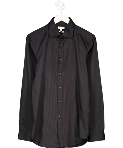 REISS Black Marcel Slim Fit 100% Cotton Dinner Shirt UK L