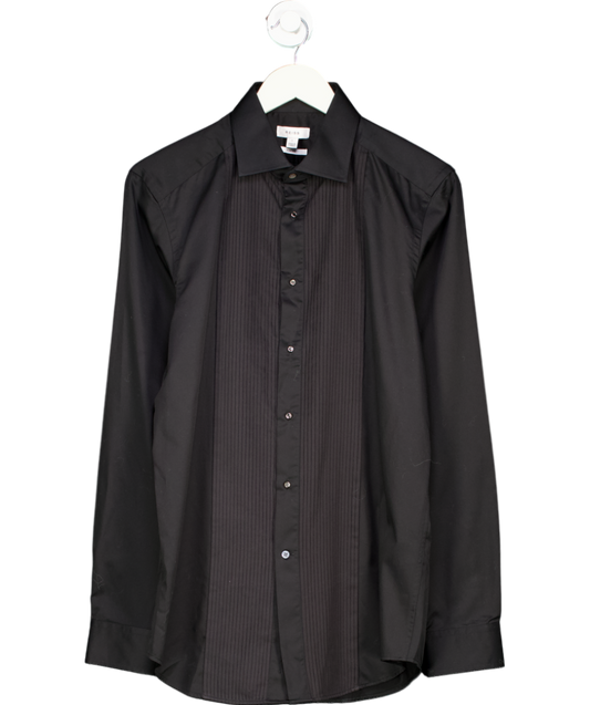 REISS Black Marcel Slim Fit 100% Cotton Dinner Shirt UK L