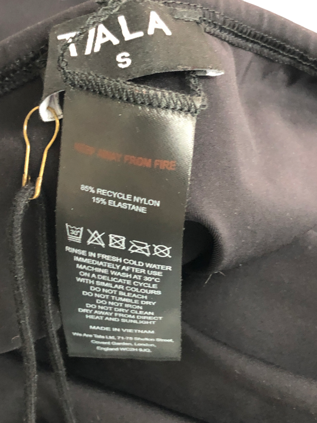 T/ALA Black Side Split Skirt UK S