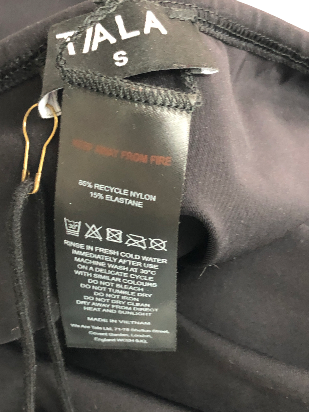 T/ALA Black Side Split Skirt UK S