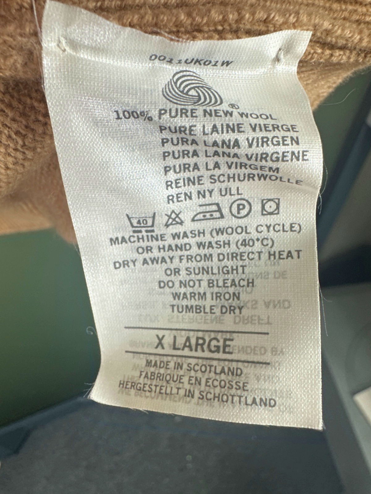 Lyle & Scott Camel Wool Jumper UK XL