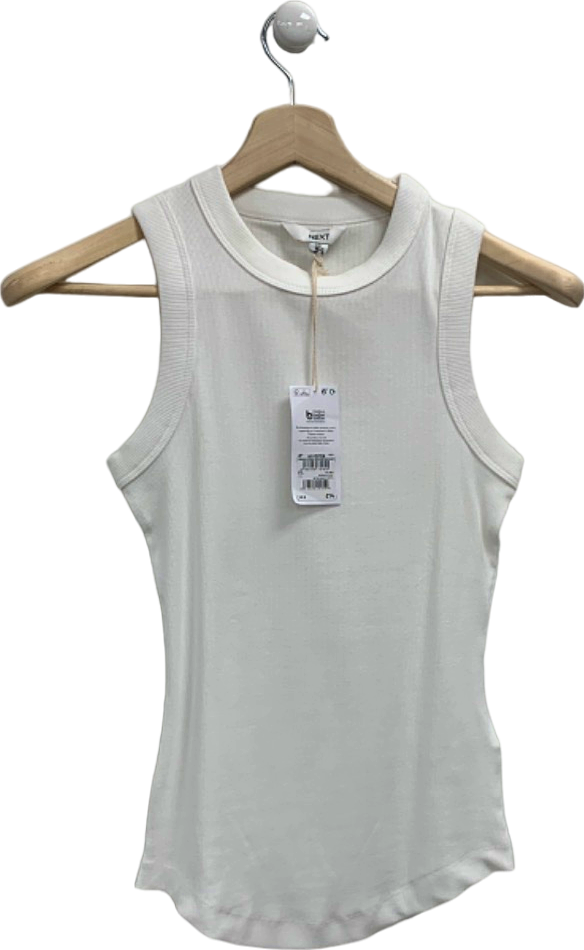 Next White Sleeveless Top UK 6