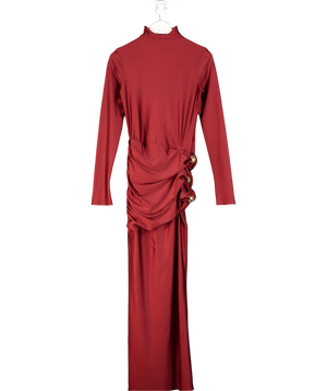 Silvia Astore Red Nora Dress In Plum Lycra UK S