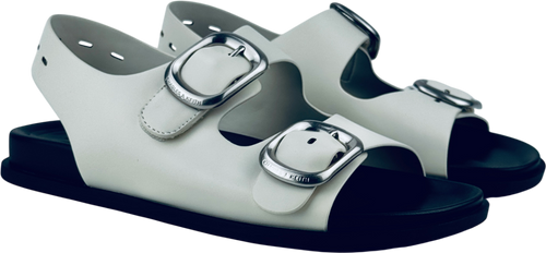 CHARLES & KEITH Buckled Double-strap Slingback Sandals - Chalk White UK 5 EU 38
