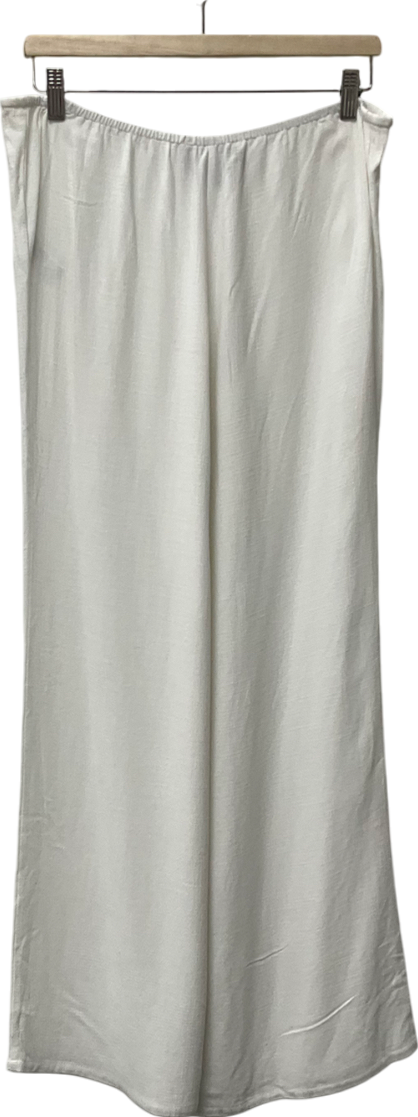 Urban Outfitters White Linen Hazel Trousers UK S