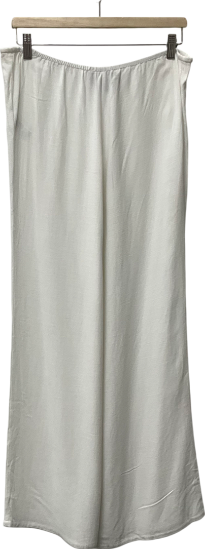 Urban Outfitters White Linen Hazel Trousers UK S