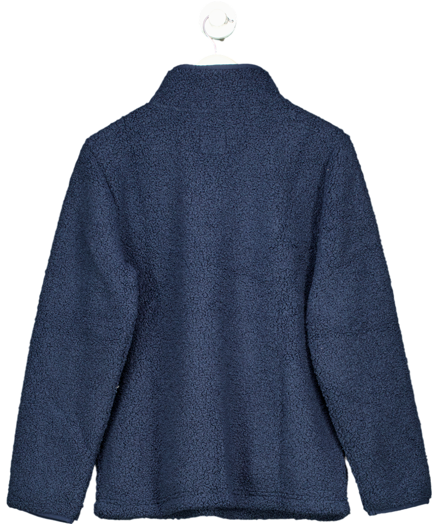 Crew Clothing Blue Borg Lounge Half Zip Sweatshirt In Navy UK 12