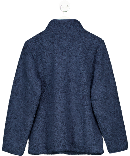 Crew Clothing Blue Borg Lounge Half Zip Sweatshirt In Navy UK 12