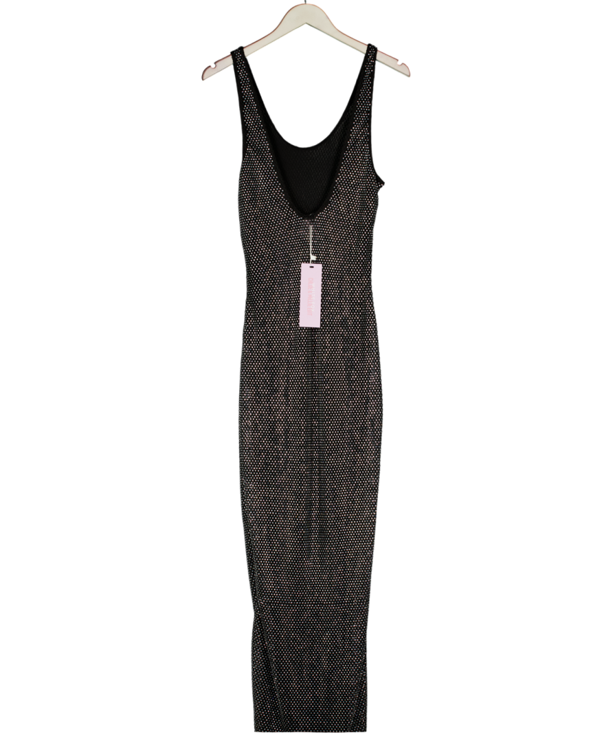 White Fox See The Light Maxi Dress Black UK L