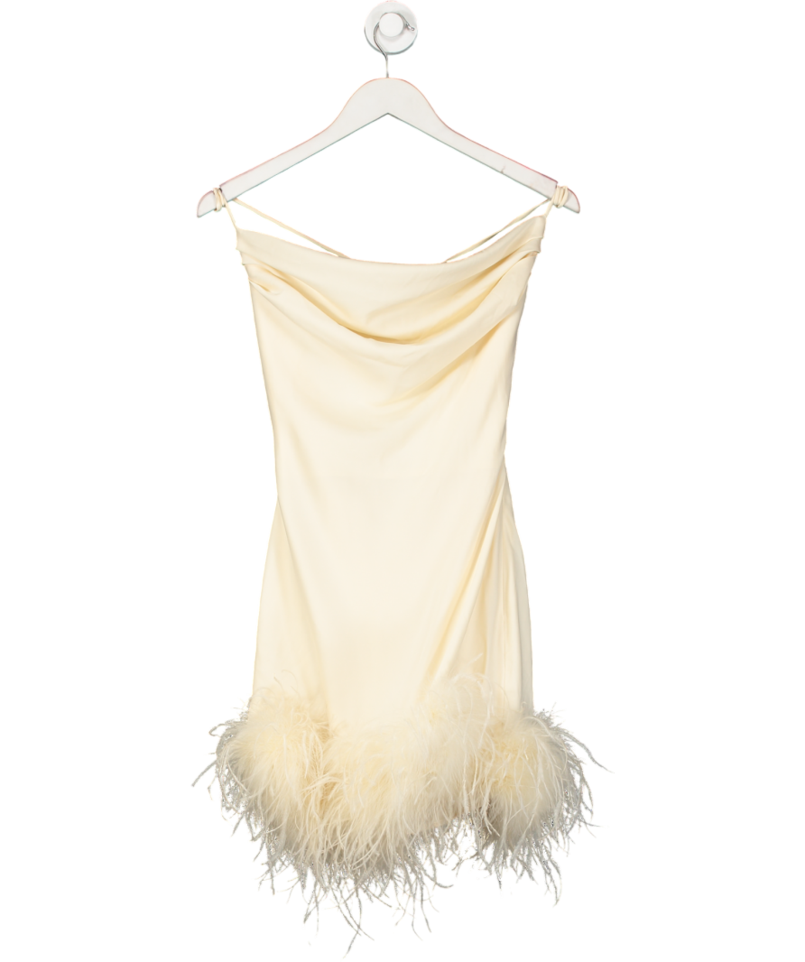 Mars the Label White Alisha Satin Mini Dress UK XS