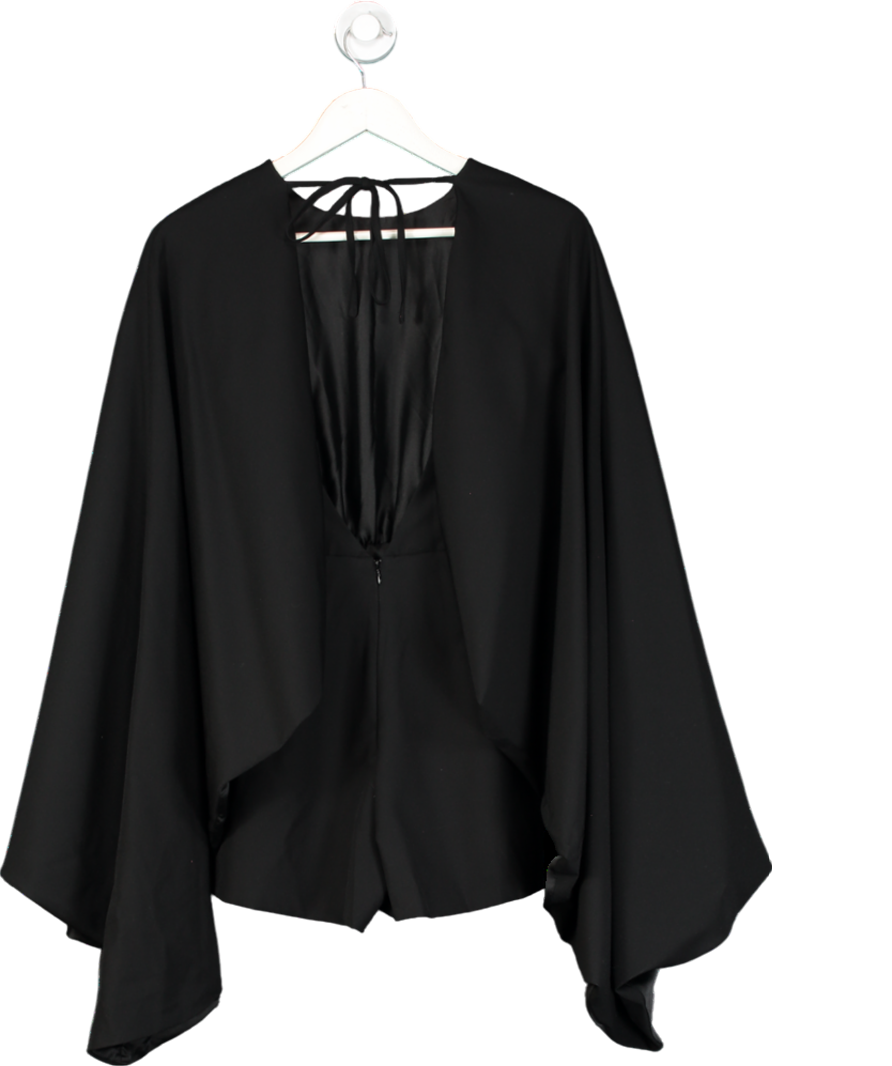 Club L Black Backless Skort Playsuit With Cape UK 6