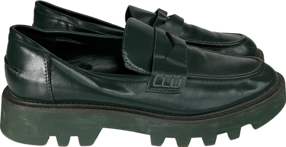 ZARA Green Trend Sole Platform Loafers UK 7 EU 40 👠