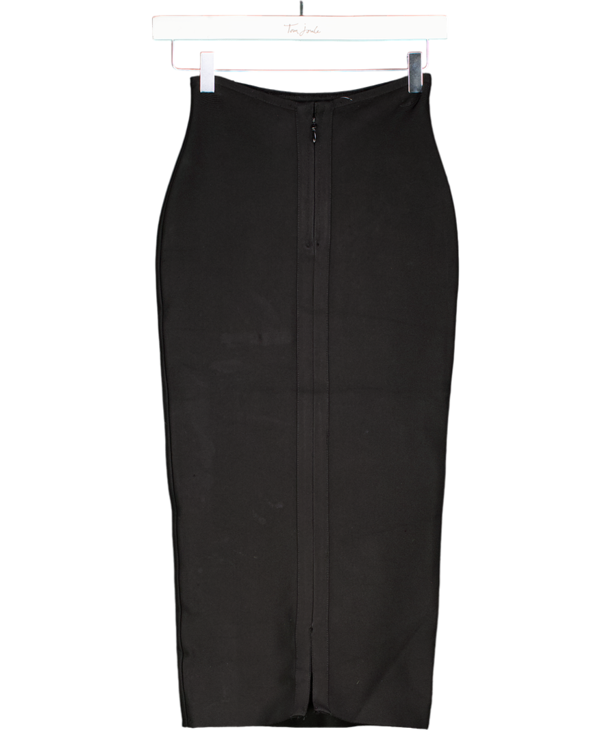 Black Stretch Pencil Skirt UK XS