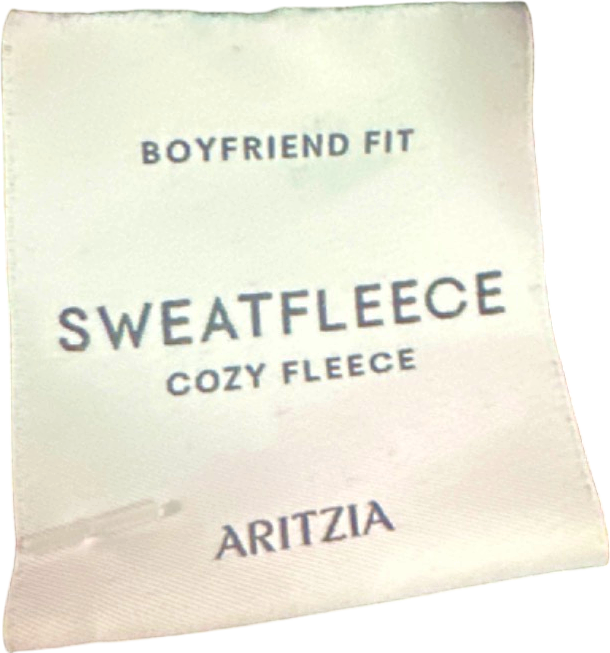 Aritzia Black Boyfriend Fit Sweatfleece Cozy Fleece UK S