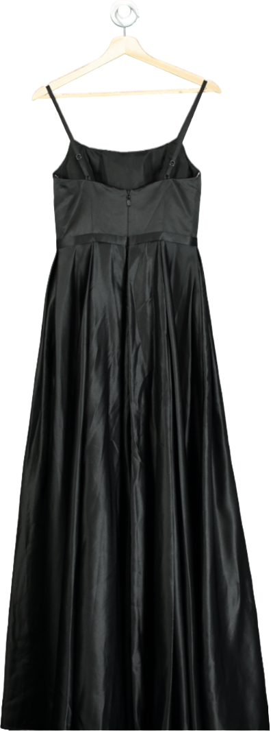 JJ's House Black A-line Square Floor-length Satin Prom Dresses No Size