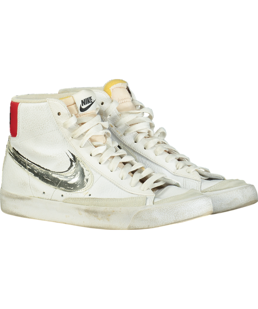 Nike White Blazer Mid 77 Vintage Brushstroke Trainer UK 9 EU 43 👞