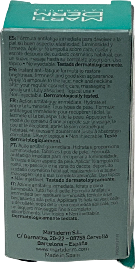 marti derm The Originals Flash Ampoules Instant Radiance Effect 2ml