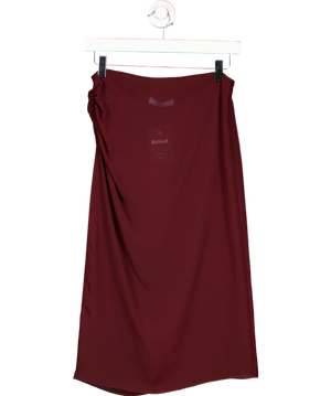 Prada Red Sheer Midi Pencil Skirt UK XS