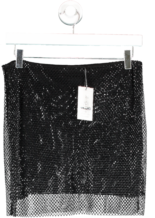 SLA the label Black Romi Diamante Mini Skirt UK S