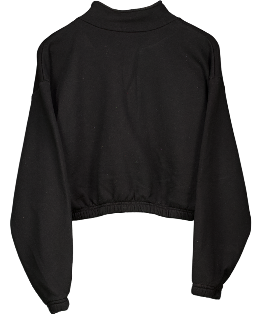 That's A Awful Lot of Cough Syrup Black Cropped 1/2 Zip Sweater UK M/L