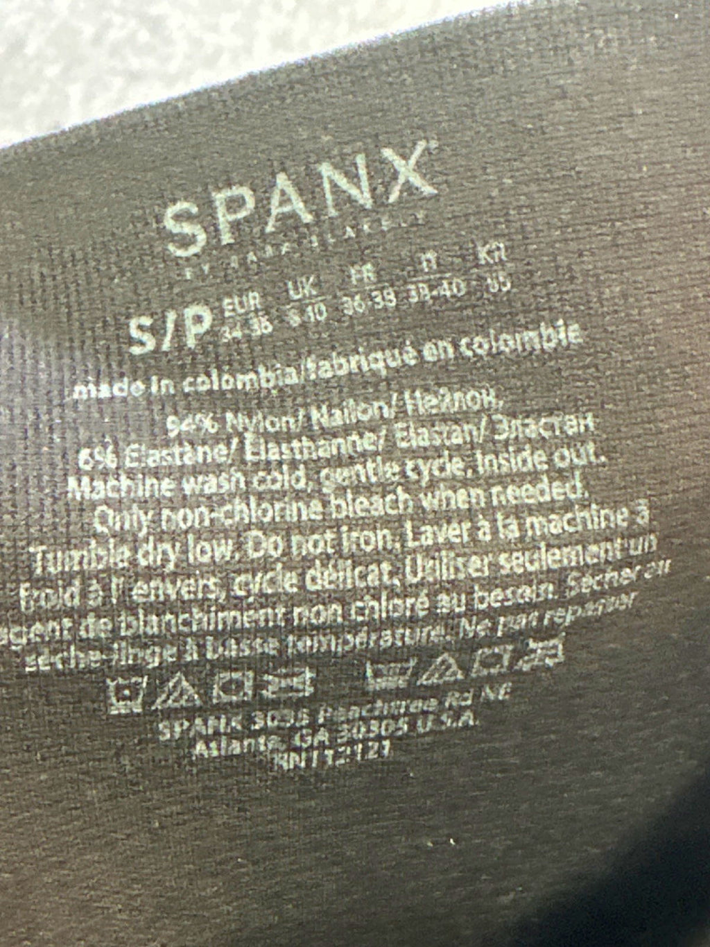 Spanx Black High-Waisted Leggings UK S