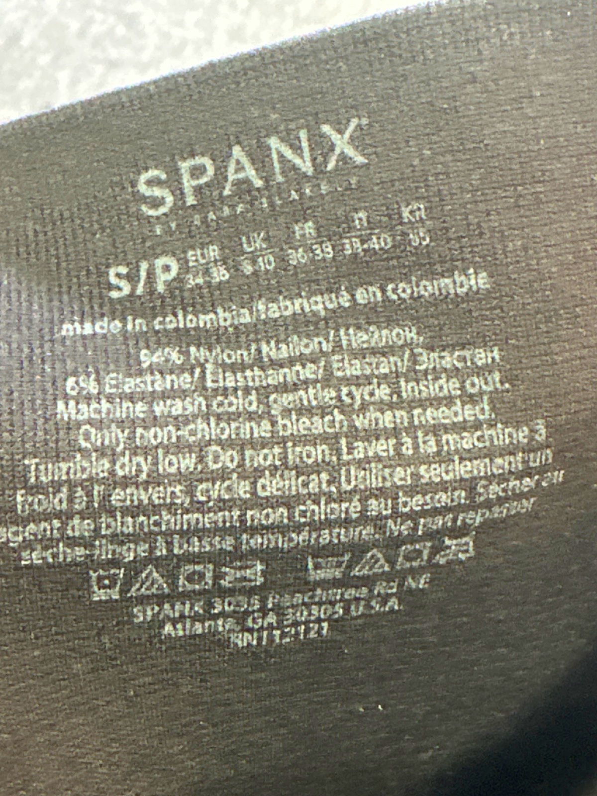 Spanx Black High-Waisted Leggings UK S