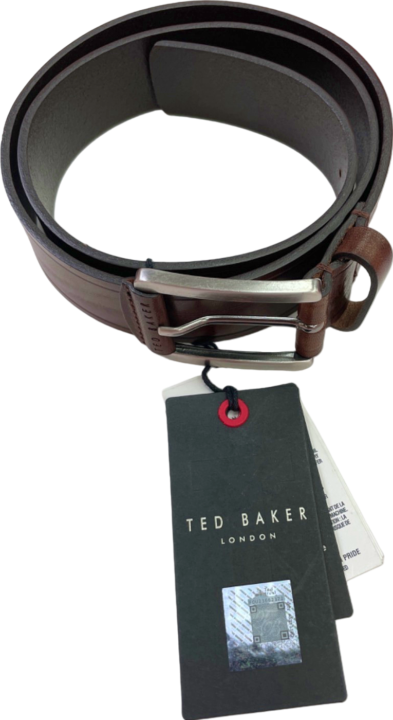 Ted Baker Brown Embossed Leather Belt UK 30"