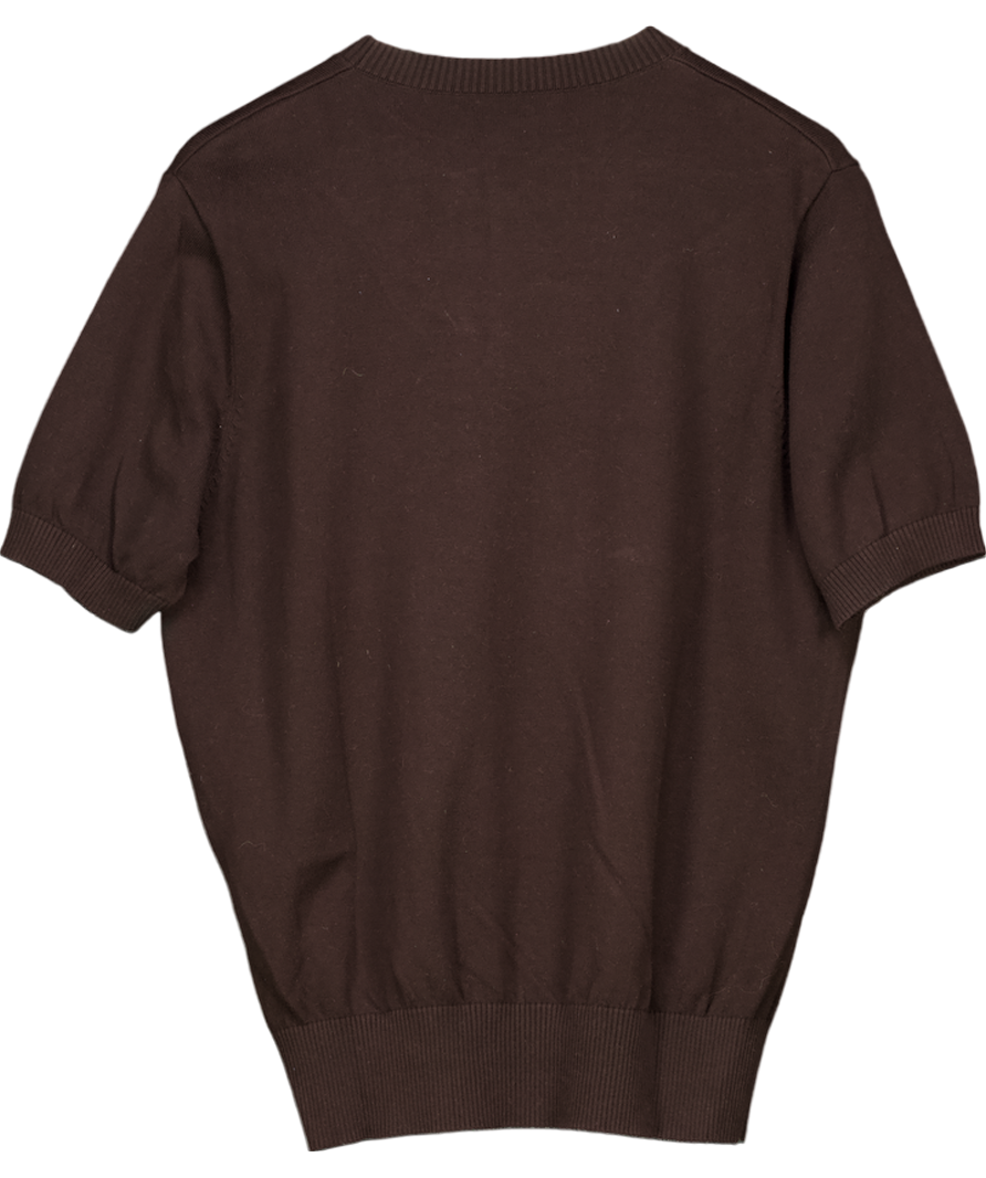 The Anthology Brown Knitted T-shirt UK L