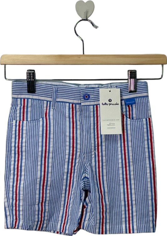 Tutto Piccolo Blue/Red/White Striped Bermuda Shorts  UK 5-6 Years