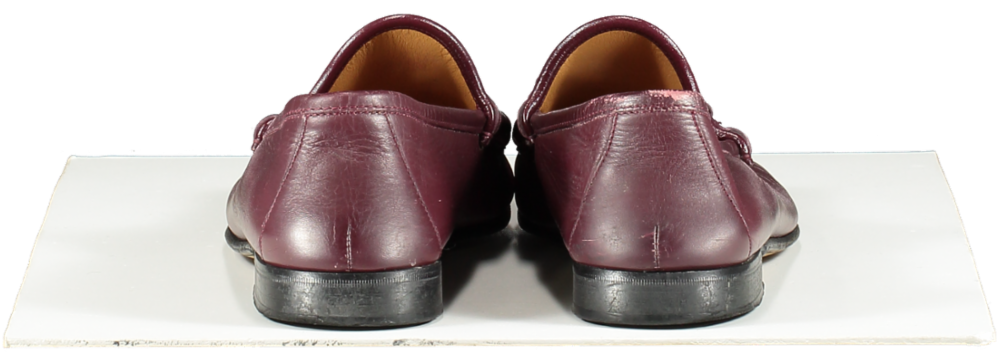 GUCCI Moccasins Horsebit Leather Loafers Burgundy UK 9 EU 43 👞