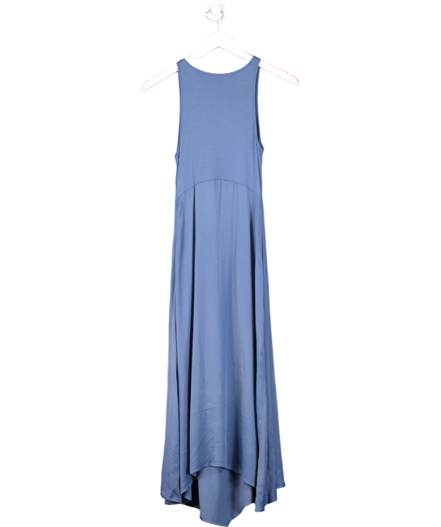 Free People Blue Satin Blend Midi Dress UK XS