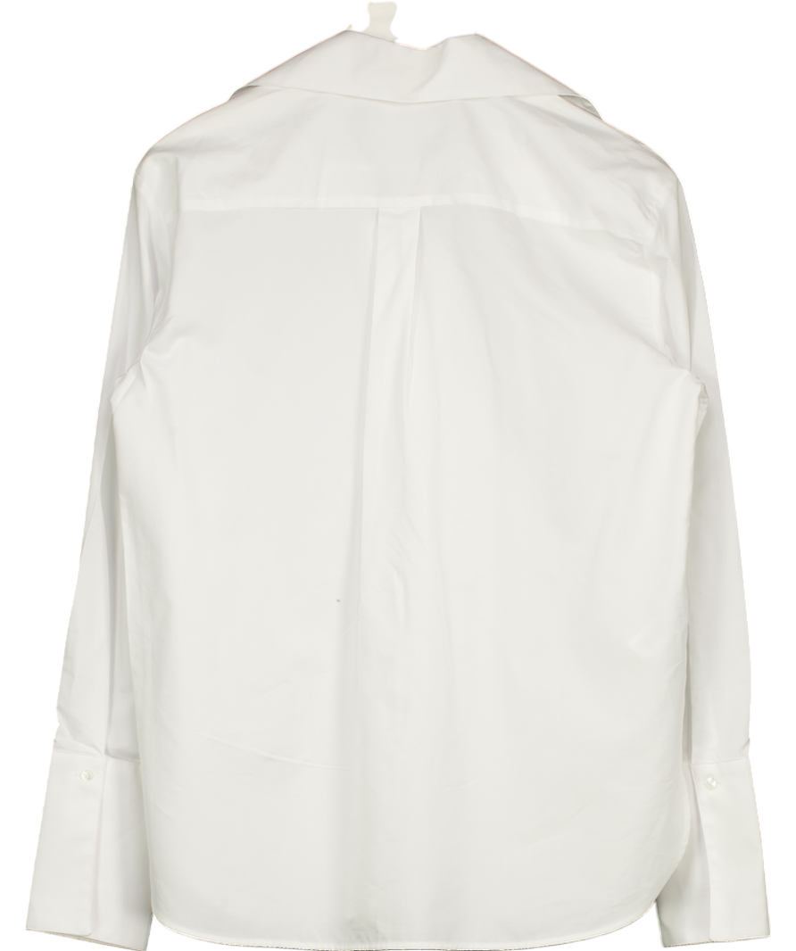 Mango Selection White Regular Cotton Lyocell Blend Shirt UK S