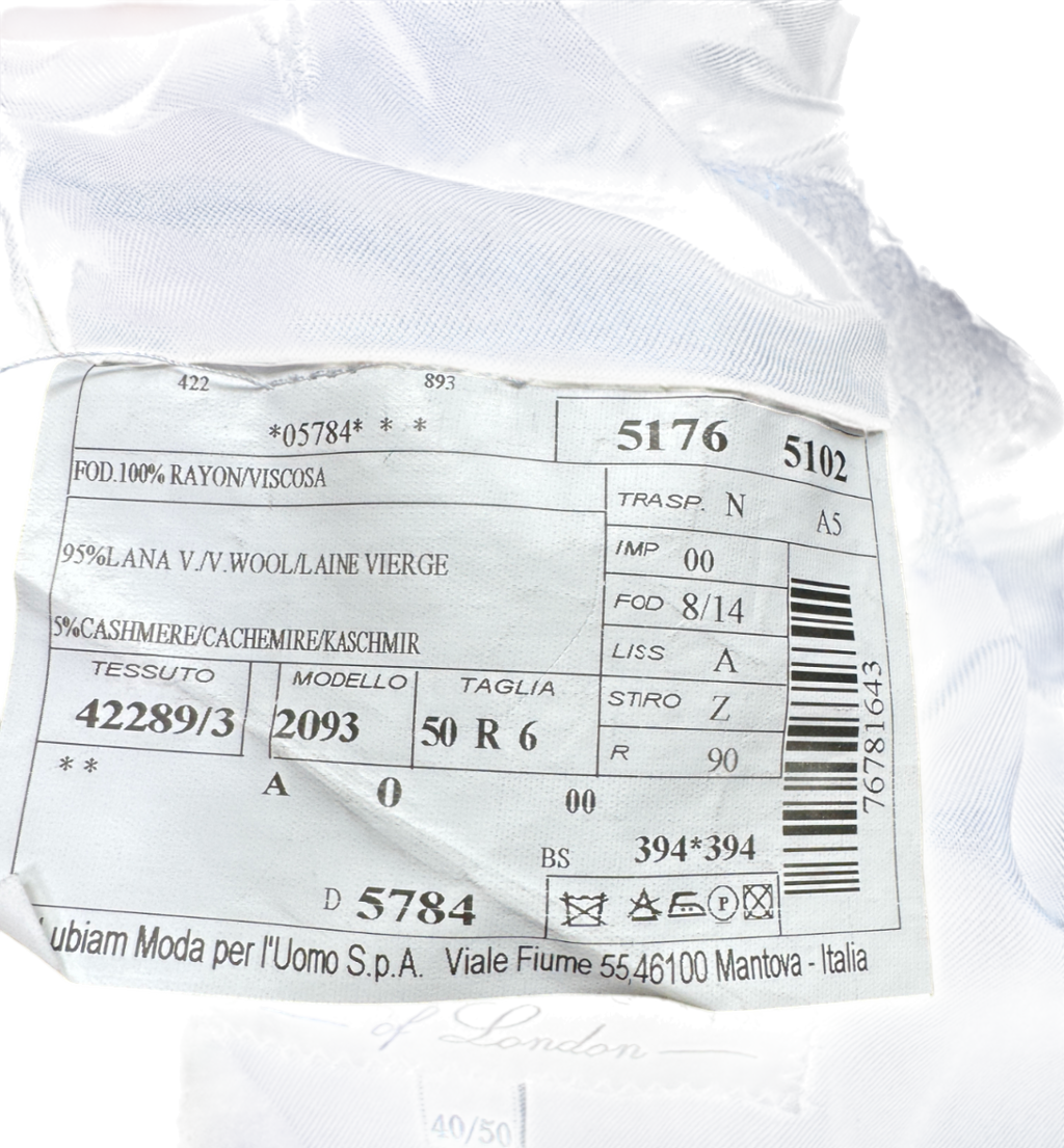 Harrods Blue Window Pane Check Wool & Cashmere Blazer UK 40" CHEST