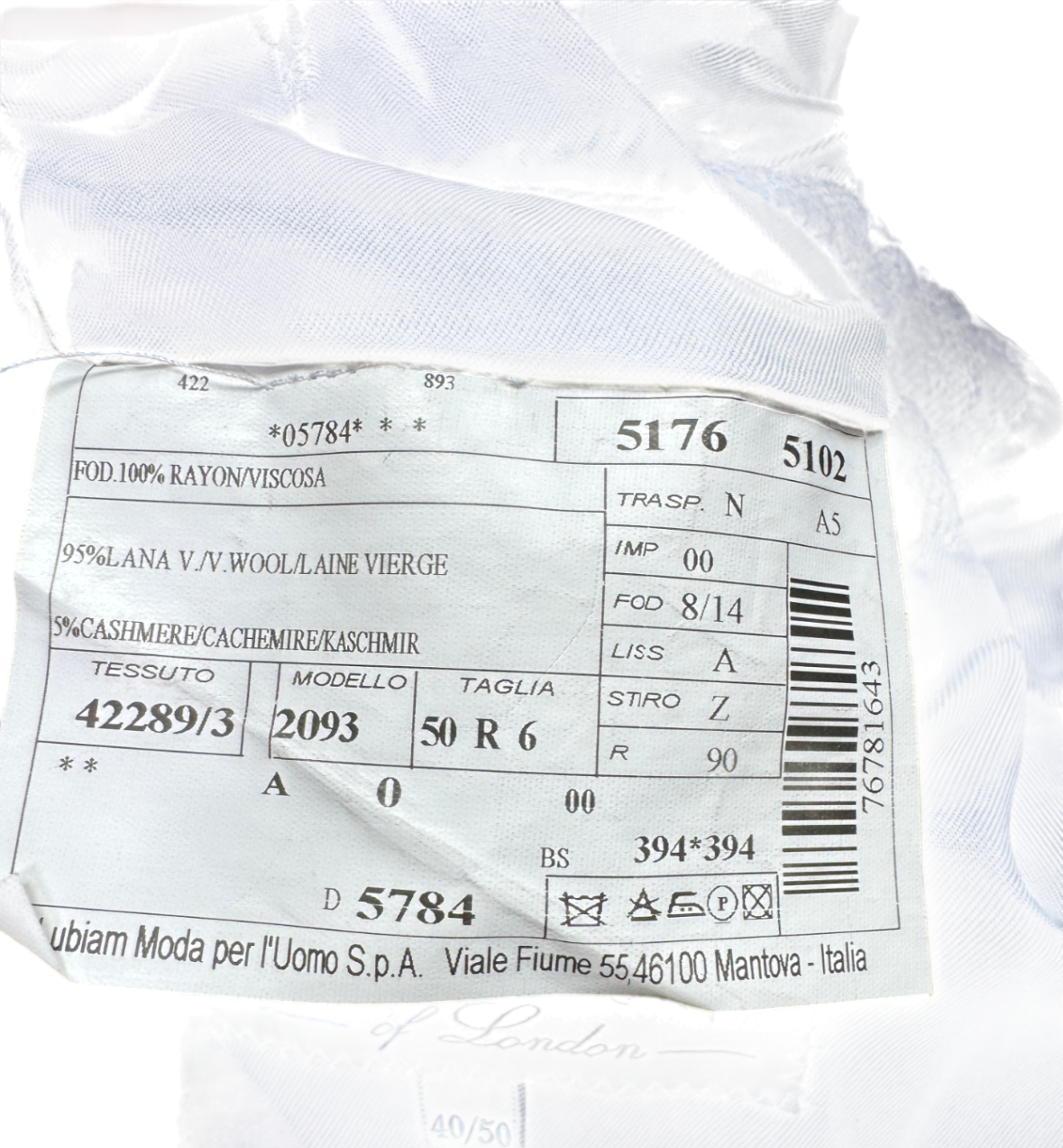 Harrods Blue Window Pane Check Wool & Cashmere Blazer UK 40" CHEST