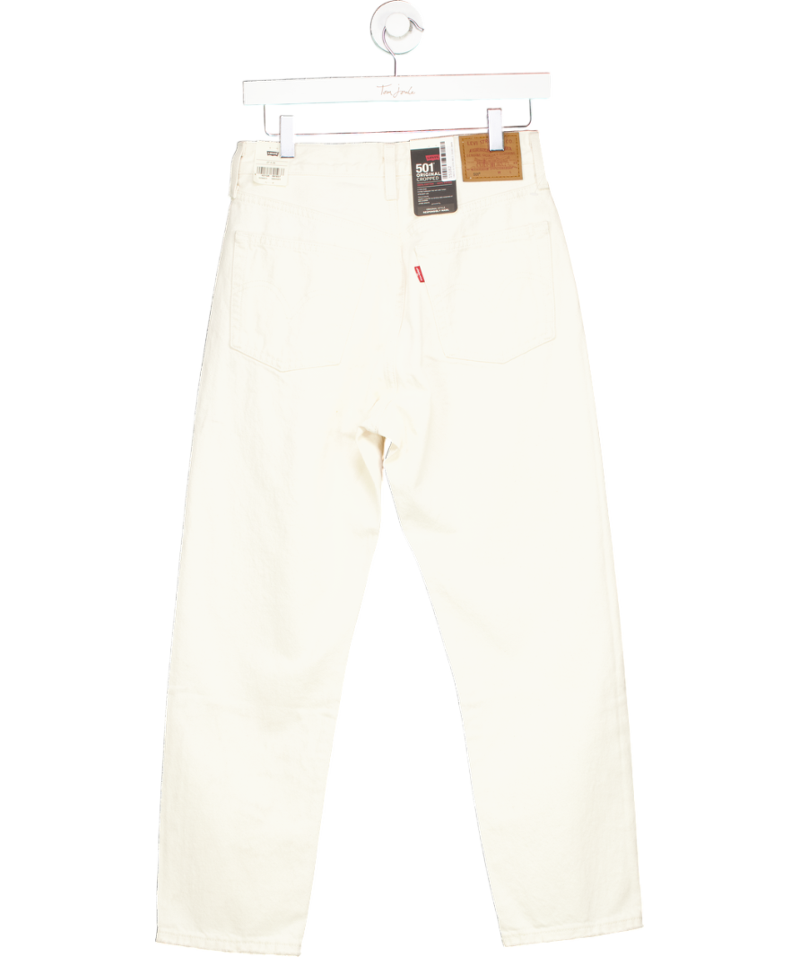 levis Cream 501 Original High Rise Straight Leg Jeans W27