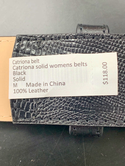 J McLaughlin Black Catriona Solid Womens Belt M