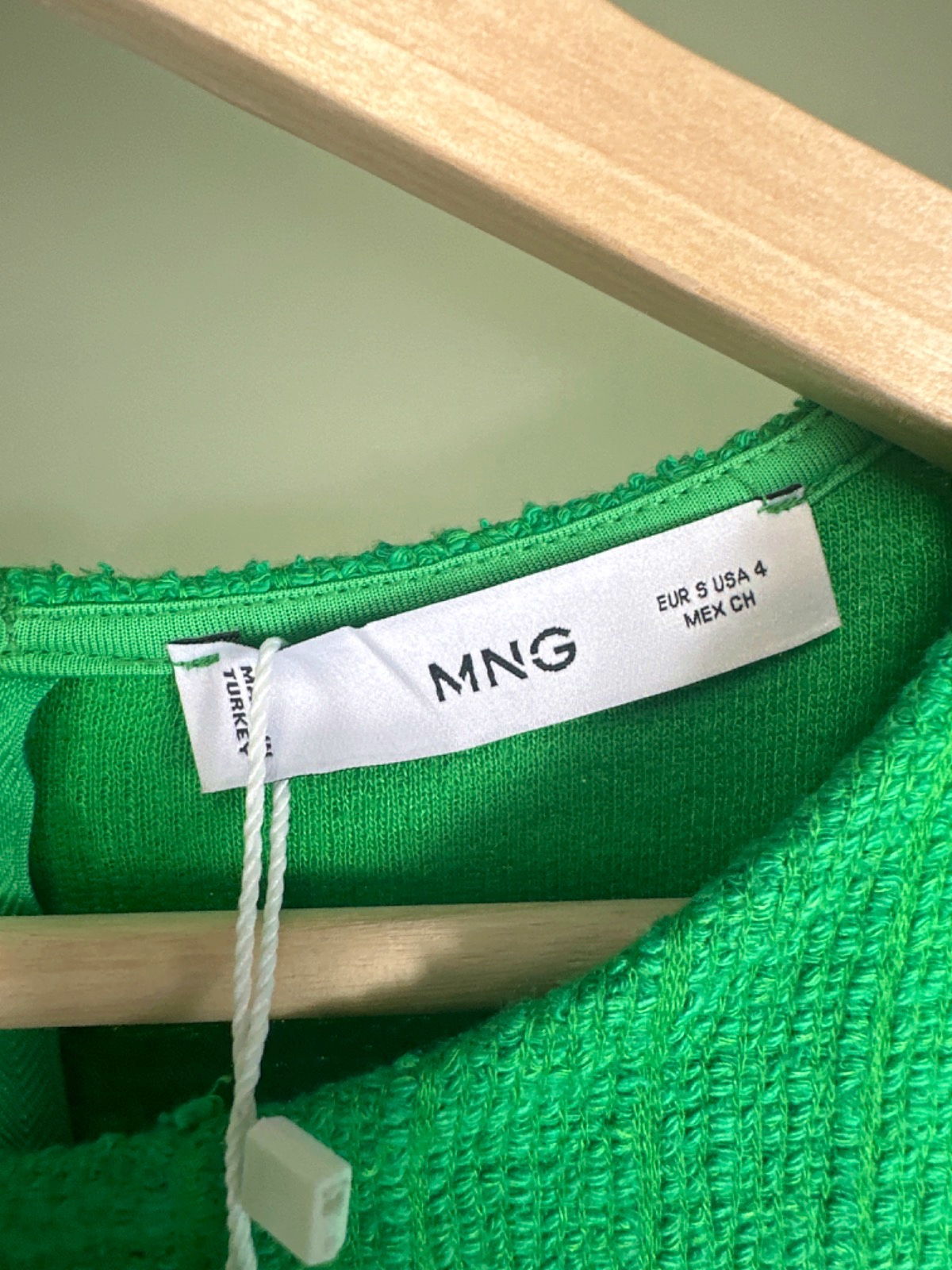 Mango Green Sleeveless Shift Dress UK 8