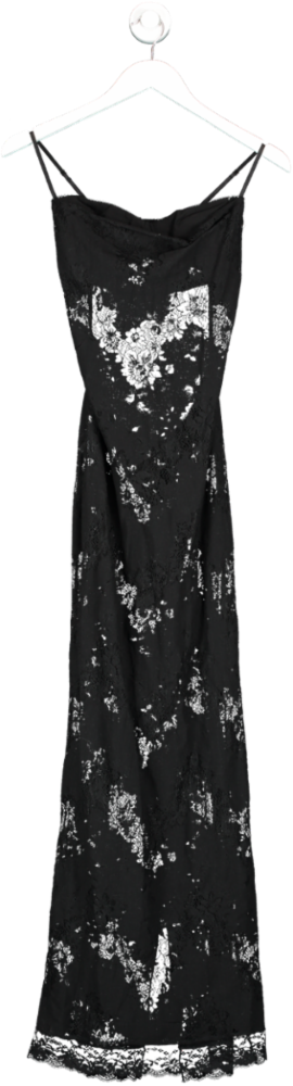 I AM GIA Black Leona Lace Maxi Dress UK XS